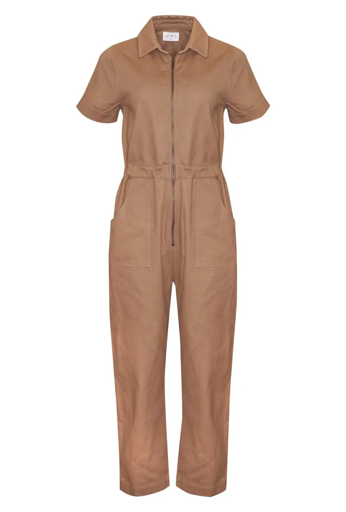 ADALITA JUMPSUIT - MOCHA DENIM^Girl and the Sun Hot