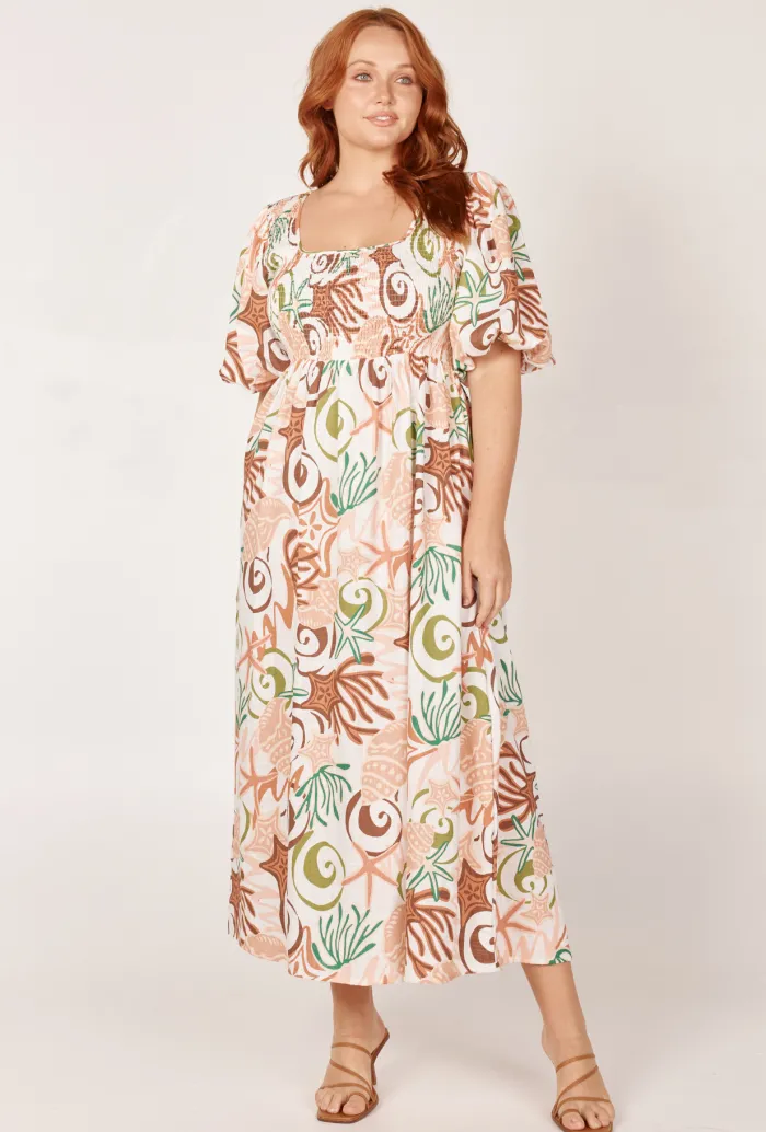 ANA MIDI DRESS -^Girl and the Sun Cheap